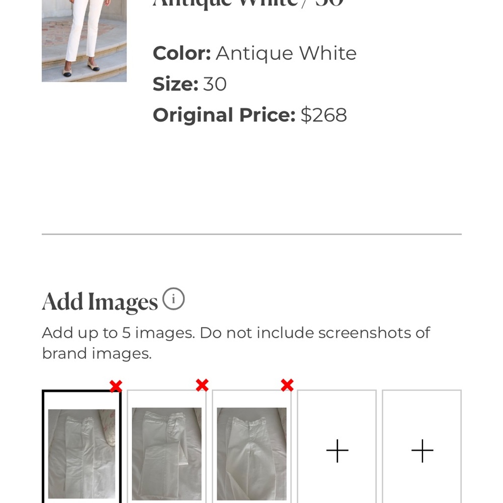 Frank & Eileen Antique White Capris